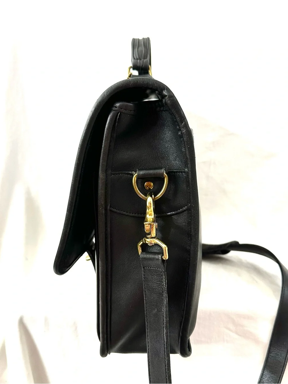 Coach black leather
